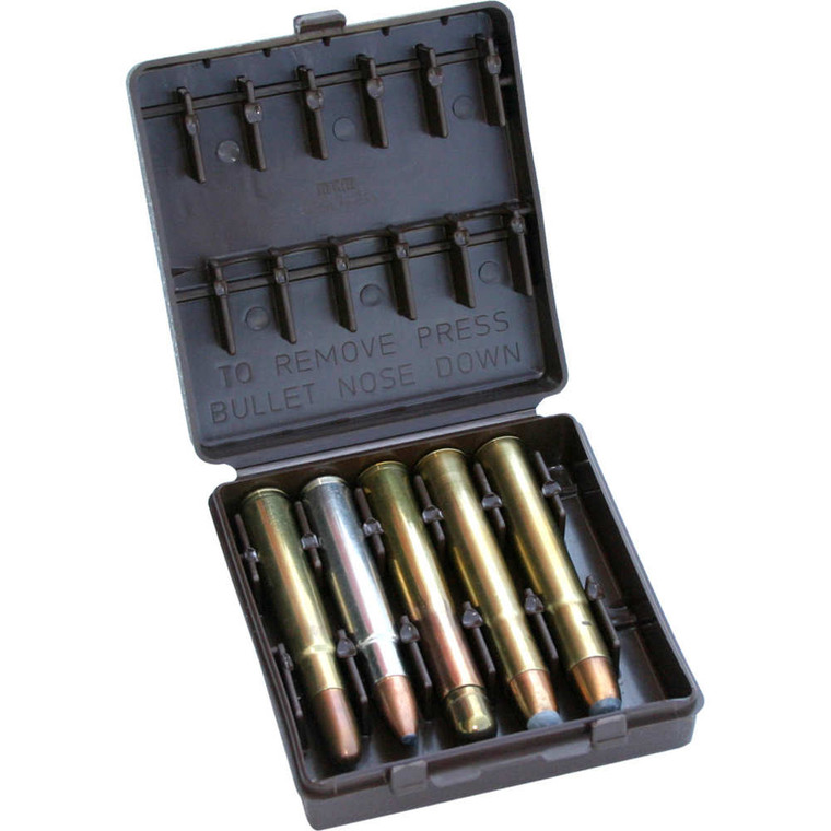Mtm Case-gard - Case Of 12 Big Game Mag Rfl Ammo Carrier 10rd - Brn - BUF1070