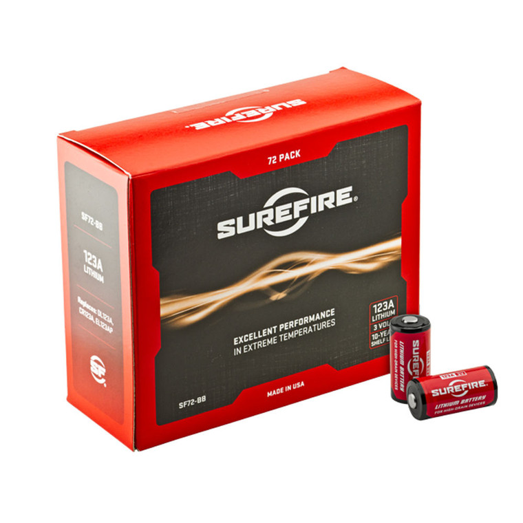 Surefire Magazines - Batteries 123a Lithium Box 72pk - SF72BB