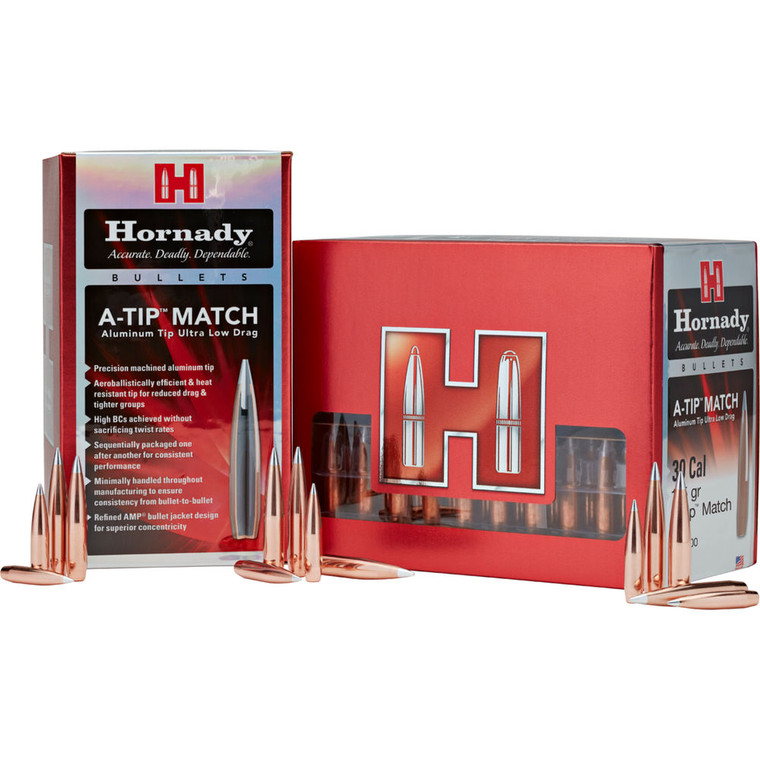 Hornady - Case Of 10 Bullet 416 Cal 500 Gr A-tip Match 25/bx - 41697