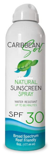 Caribbean Sol 1620-30 SPF30 SPRAY - 6oz Mineral Based Using ZINC Oxide - 1620-30