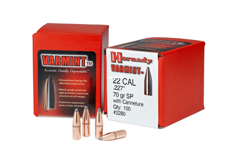 Hornady 2270 Traditional Varmint - Bullets 22 .224 60Gr SP 100Rnd - 2270