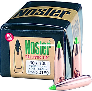Nosler 30180 Rifle Bullets 30Cal - 180Gr Ballistic Tip Spitzer .308 - 30180