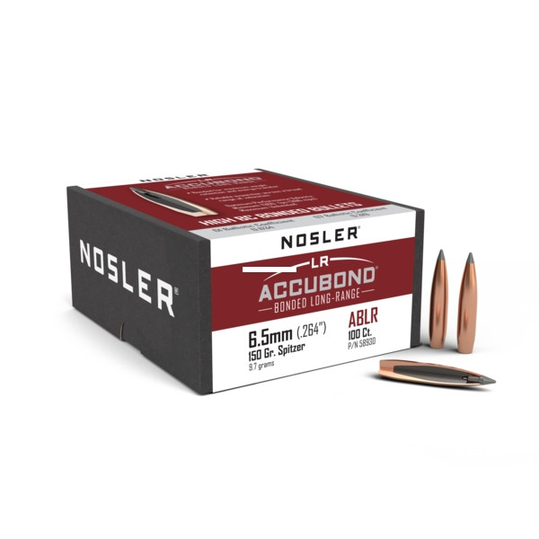 Nosler 58930 Accubond Long Range - Rifle Bullets, 6.5mm, 150gr SP 100CT - 58930