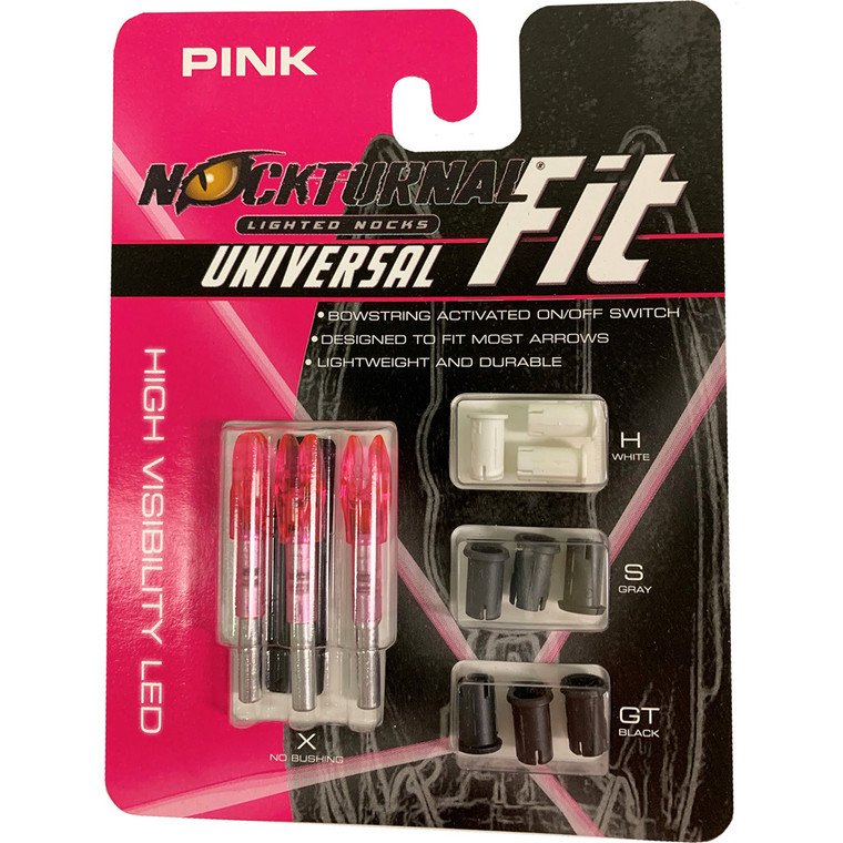 Nockturnal FIT Lighted Nocks Pink 3 pk. - NT-312