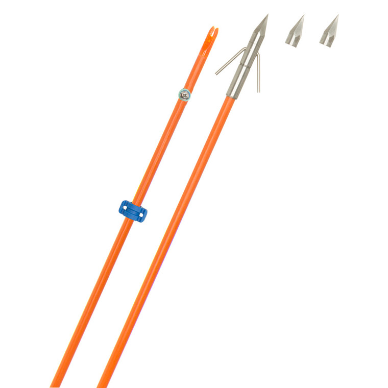 Fin Finder Raider Pro Bowfishing Arrow Orange w/Big Head Pro Point - 13182