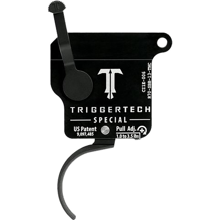 TriggerTech Rem 700 Special Single Stage Triggers PVD Black Traditional Curved Top Safety RH - R70-SBB-13-TNC