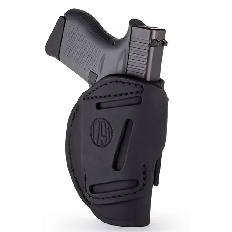1791 Gunleather 4 Way IWB & OWB Holster Size 3 Stealth Black Left Hand - 4WH-3-SBL-L