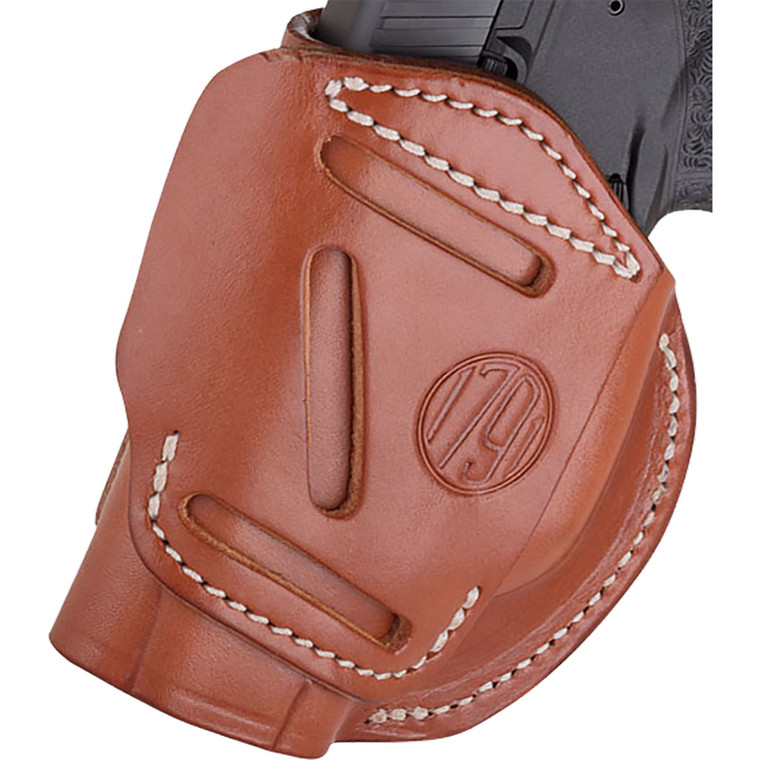 1791 Gunleather 4 Way IWB & OWB Holster Size 3 Classic Brown Right Hand - 4WH-3-CBR-R