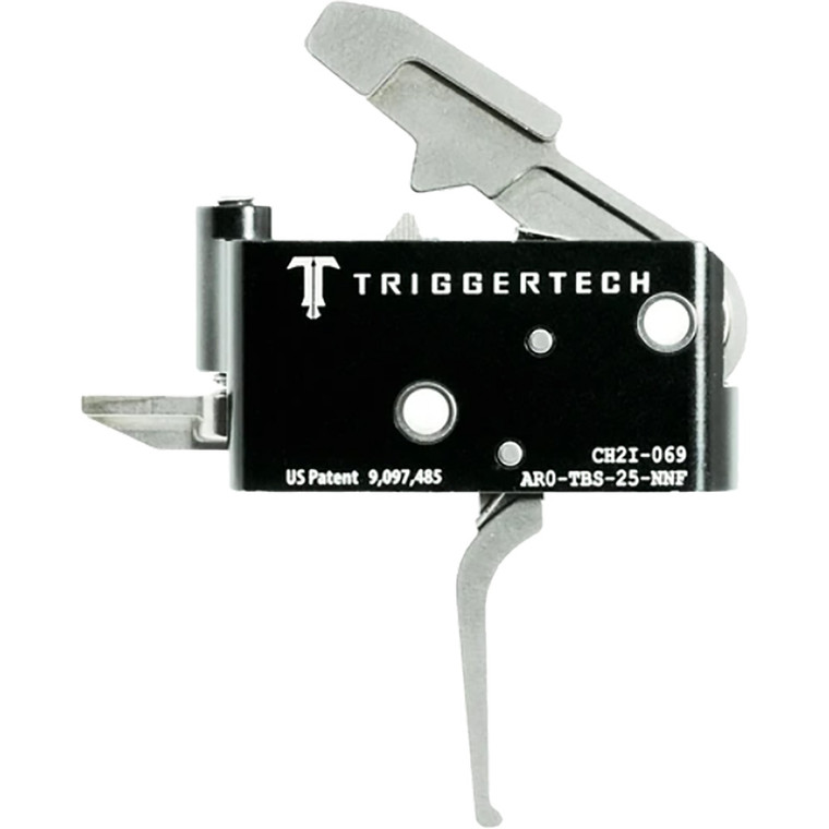 TriggerTech AR15 Adaptable Two Stage Triggers Stainless Straight Flat - AR0-TBS-25-NNF