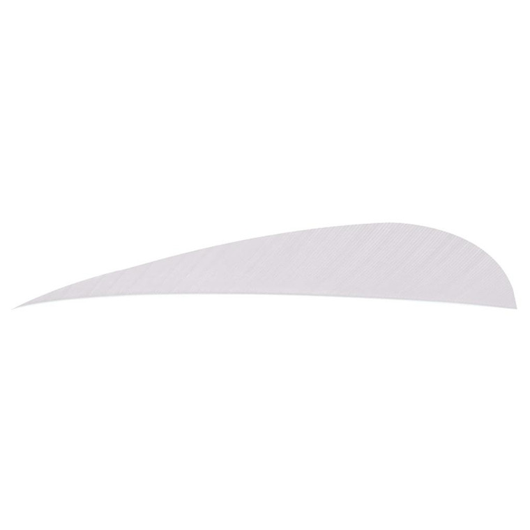 Trueflight Parabolic Feathers White 4 in. RW 100 pk. - 11501