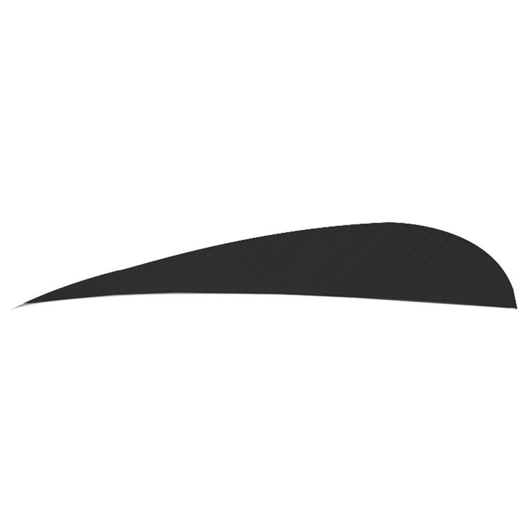 Trueflight Parabolic Feathers Black 4 in. RW 100 pk. - 11508
