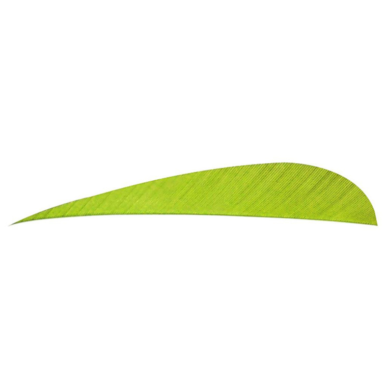 Trueflight Parabolic Feathers Chartreuse 4 in. LW 100 pk. - 1513