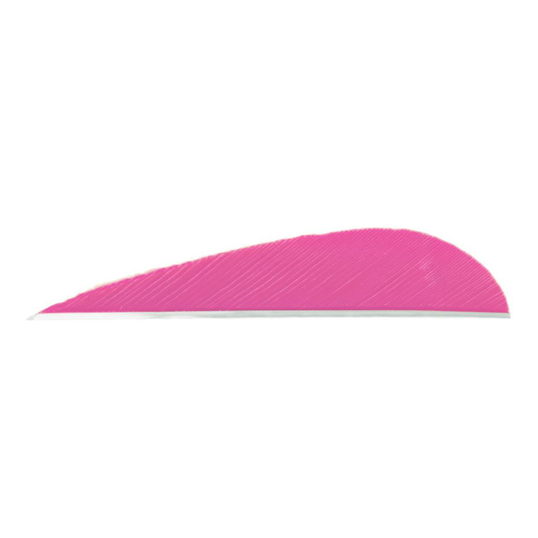 Trueflight Parabolic Feathers Pink 3 in. RW 100 pk. - 11202