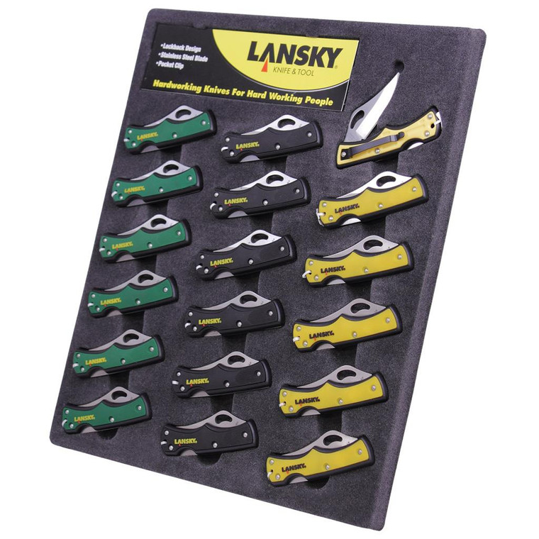 Lansky Small Lockback Display 18 Piece - LKN045 Lansky Small Lockback Display 18 Piece - LKN045