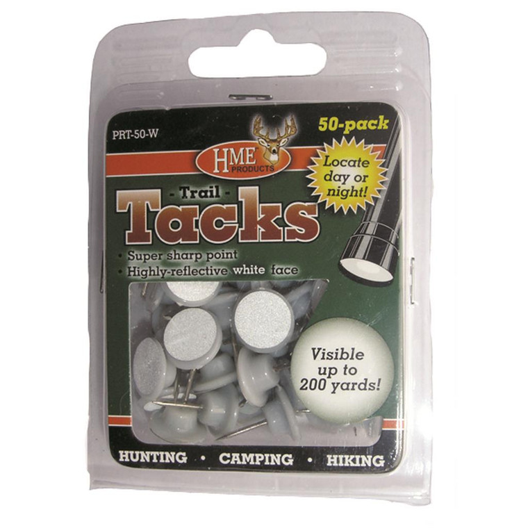 HME Plastic Reflective Tacks White 50 pk. - HME-PRT-50-W