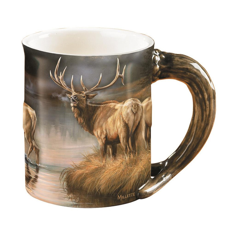 Wild Wings Sculpted Mug Autumn Mist Elk - 8955712166