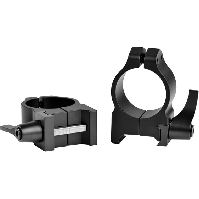 Warne Maxima Vertical Quick Detach Scope Rings Matte Black 1 in. Medium - 201LM