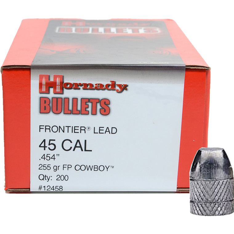 Hornady Frontier Lead Pistol Bullets 45 cal. .454 255 gr. FP Cowboy - 12458