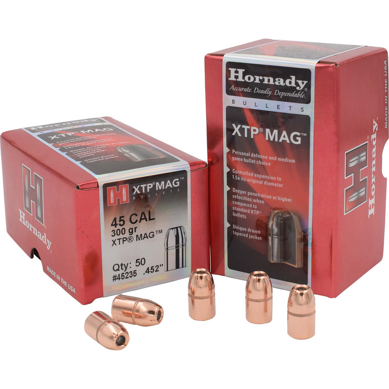 Hornady Traditional Pistol Bullets 45 Cal. .452 300 gr. XTP Mag. 50 box - 45235