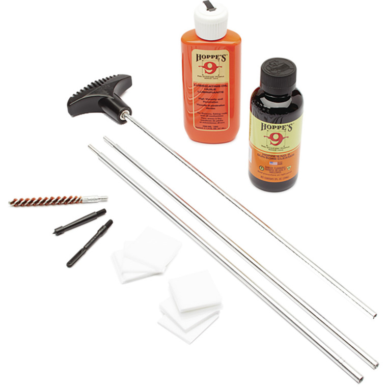 Hoppes Cleaning Kit .22-.225 Cal. w/ Aluminum Rod - U22