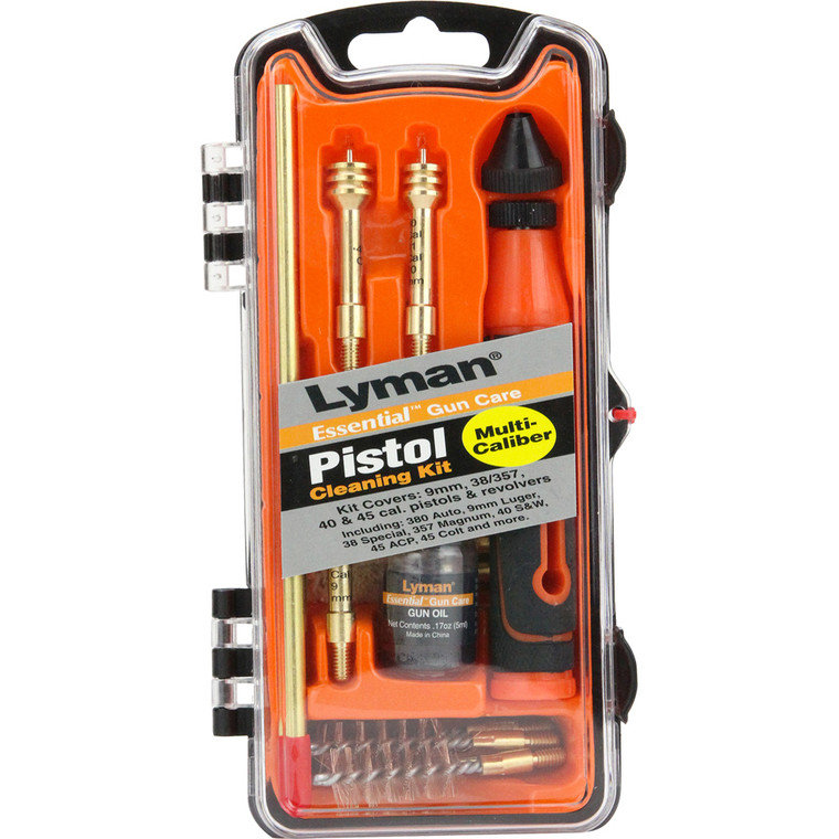 Lyman Essential Pistol Cleaning Kit .22, 9mm, .40 and 45 ACP - 4036