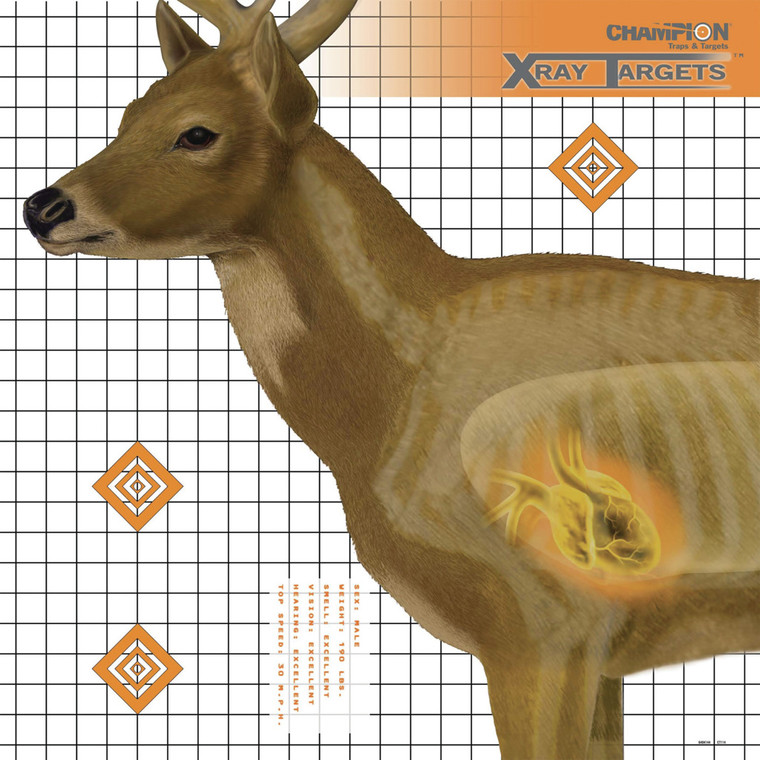 Champion X-Ray Deer Target 25x25 in. 6 pk - 45902