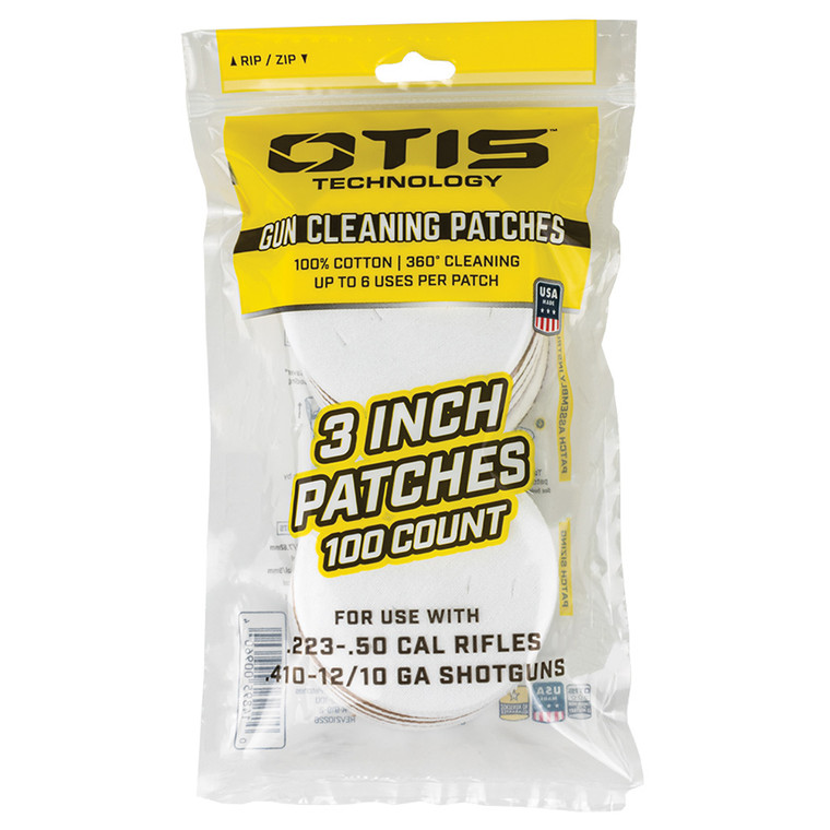 Otis Cleaning Patches 3 in. 100 pk. - FG-919-100