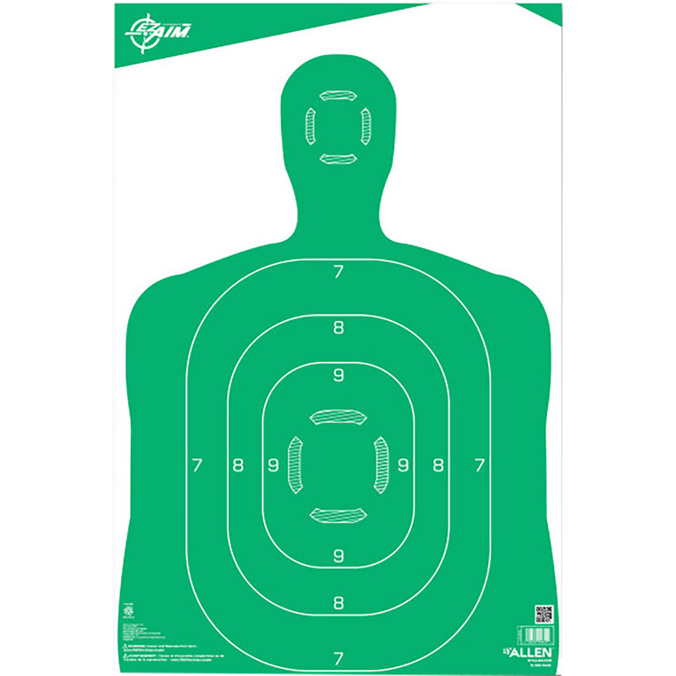 EzAim Silhouette Paper Target Green 12x18 10 pk. - 15204