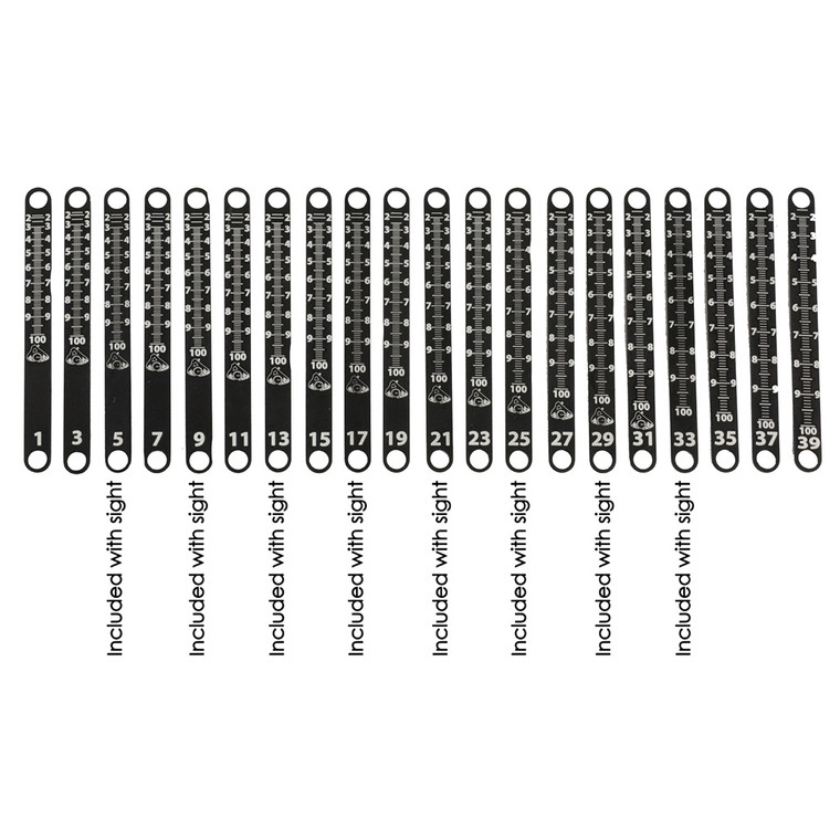 Axcel Achieve XP Metal Sight Tape Scale #35 and #36 - ACXP-MST35-36