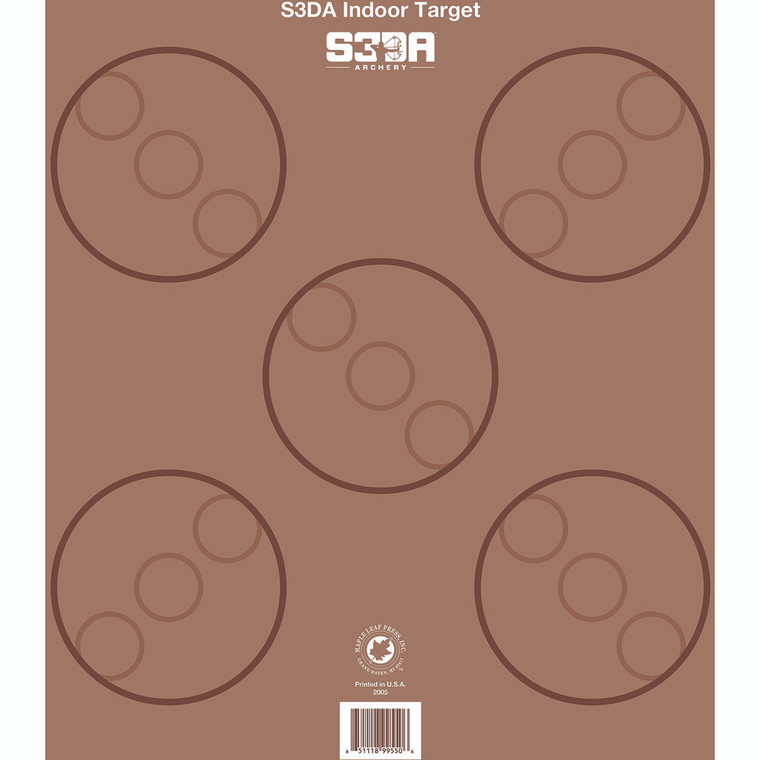Maple Leaf S3DA 3D Target Face Brown ASA 25 pk. - S3DA-BRO-P