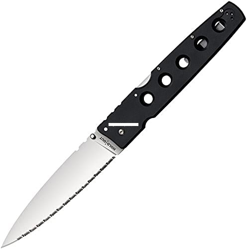 Cold Steel CS-11G6S Hold Out - Folding Kinfe, 6" Serrated Edge - CS-11G6S
