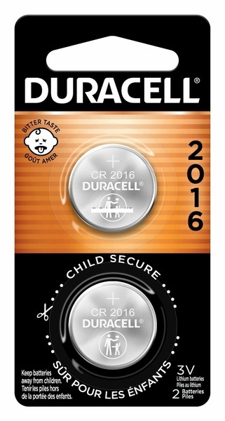 Duracell DURDL2016B2PK Dl2016 Coin - Cell Lithium Battery 2 Pack - DURDL2016B2PK
