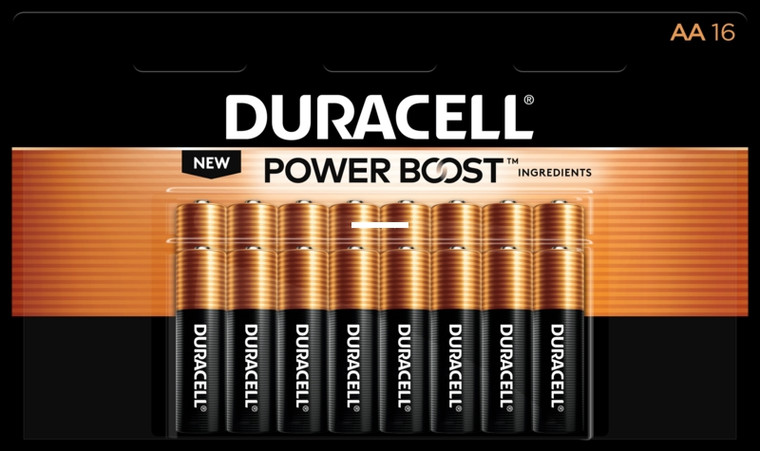 Duracell DURMN1500B16Z AA Coppertop - Alkaline Battery, Carded 16 Pack - DURMN1500B16Z