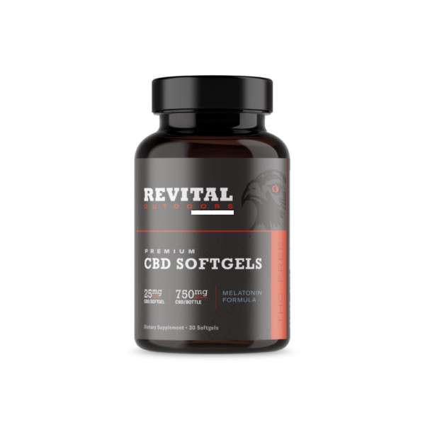 Revital Outdoors ING-SGL-750-MF - 25mg Nano CBD Softgel Mtn(Qty 30) - ING-SGL-750-MF