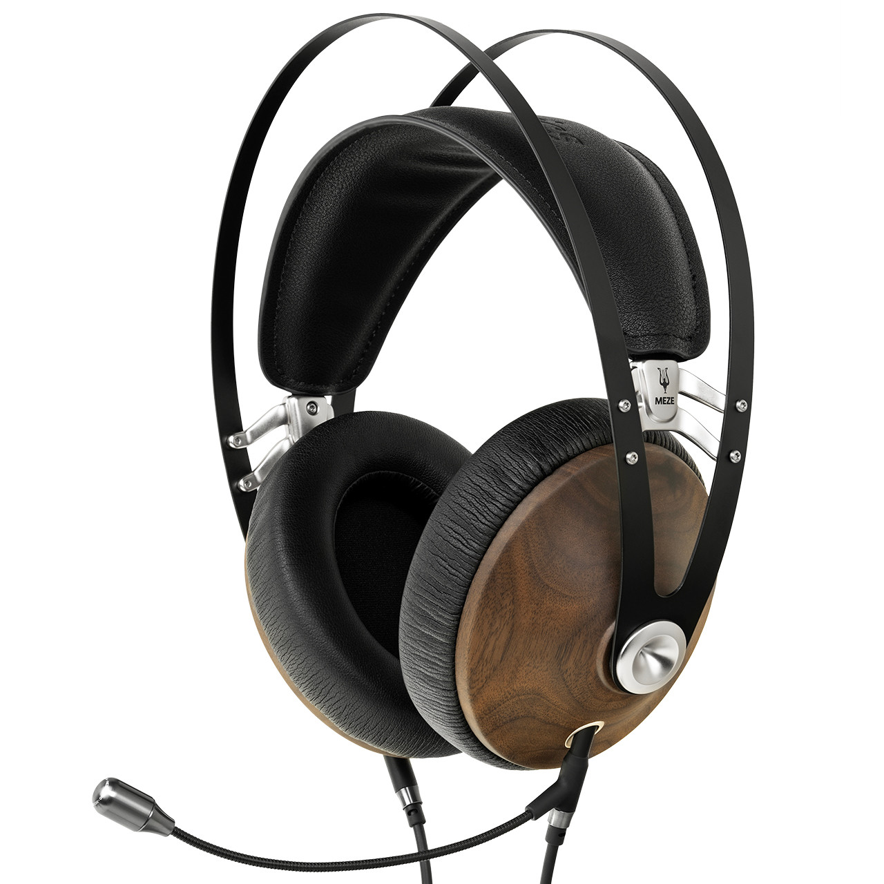 Meze 99 Classics with Boom Mic Headset Bundle — Walnut