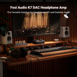 Fosi Audio K7 Desktop DAC and Headphone Amplifier with Microphone Input
