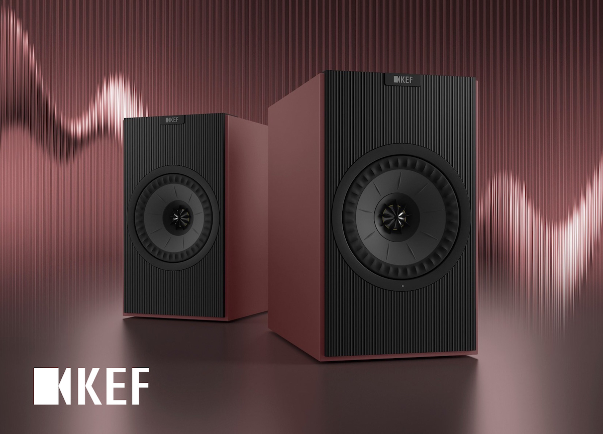 KEF Coda W in vintage burgundy