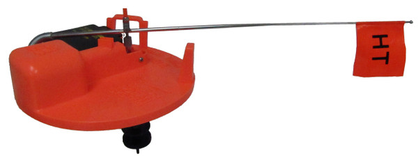 POLAR THERM EXTREME TIP-UP W/ 200 ' SPOOL, ORANGE - BUILT IN TACKLE BOX