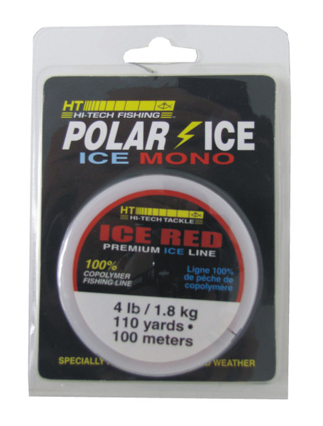 ICE RED FISHING LINE 8# TEST - 110 YARDS PER SPOOL