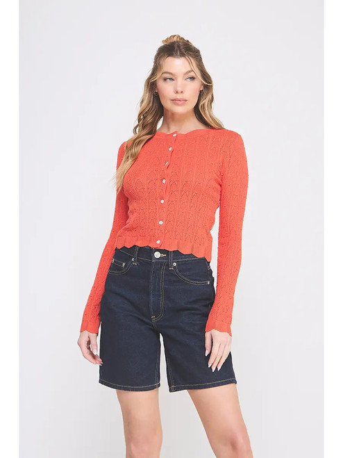 Lightweight Pointelle Cardigan
