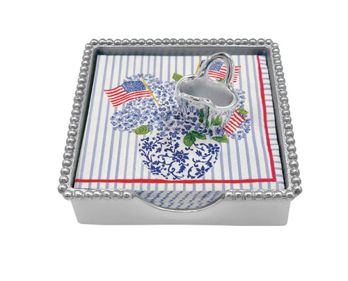 Flag Hydrangea Beaded Napkin