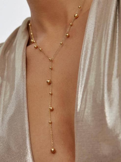 Brisse Y Necklace- Gold