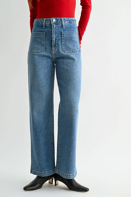 Patch Pocket Wide Leg