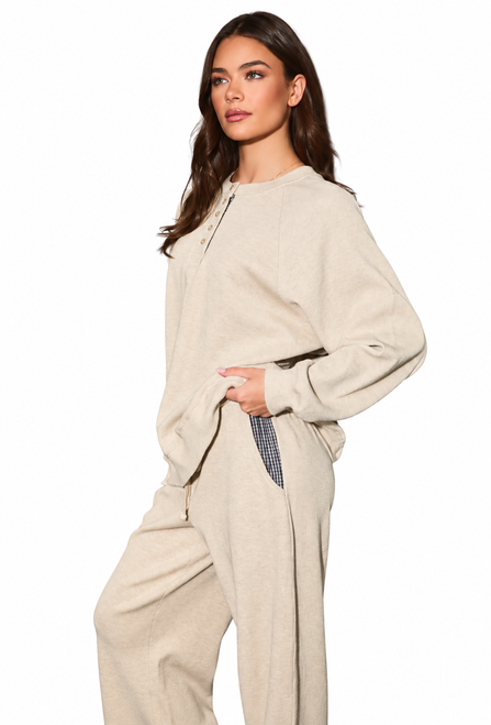 The Henley Waffle Top