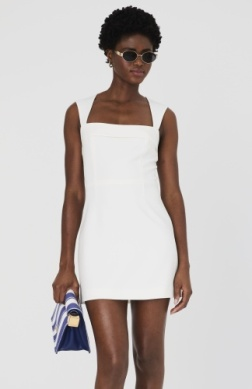 Collar Mini Dress WHT