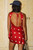 Polka Dot Open Back Mini Dress