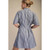 Short-Sleeve Belted Shirt Dress