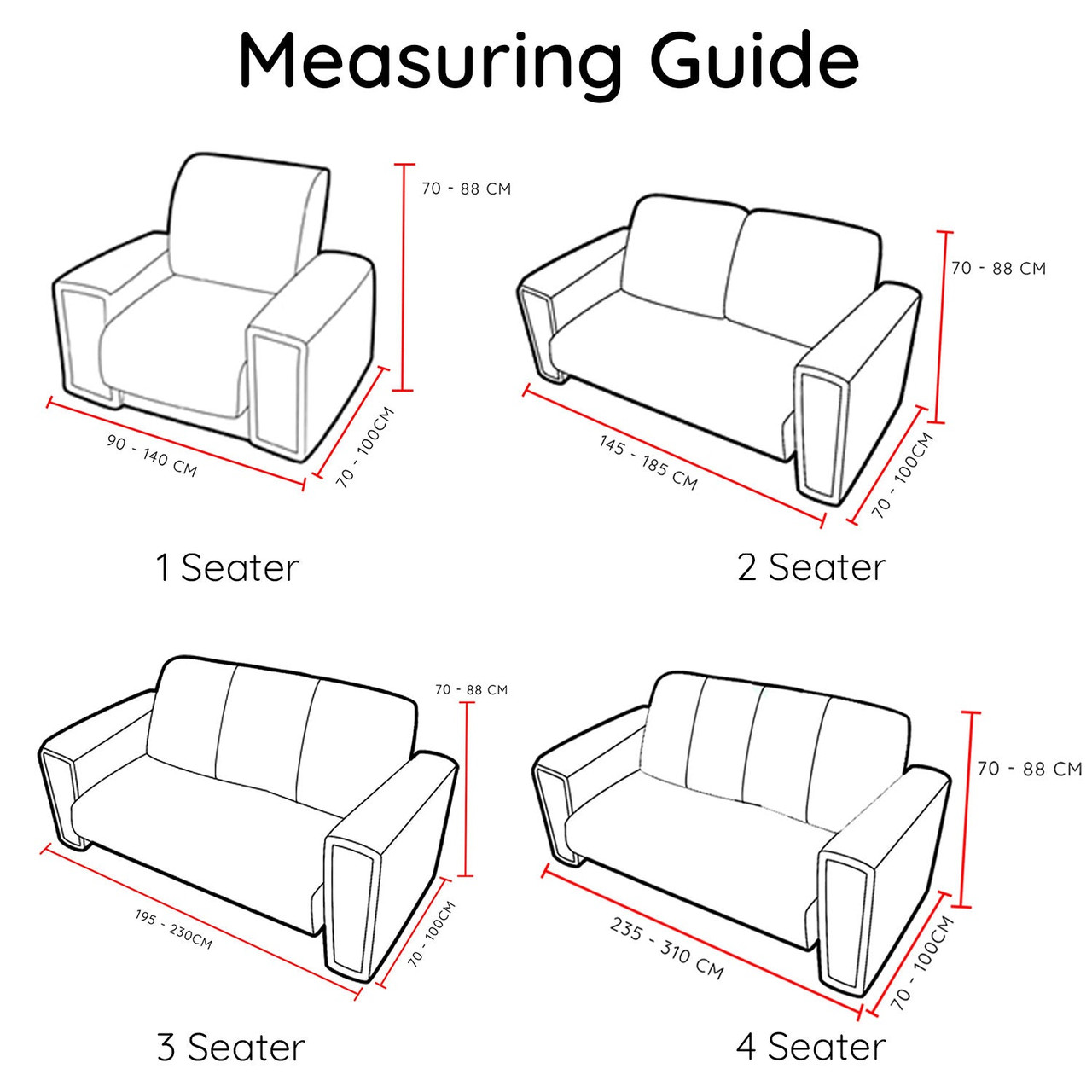 Premium Spandex Stretchable Plain Sofa Covers