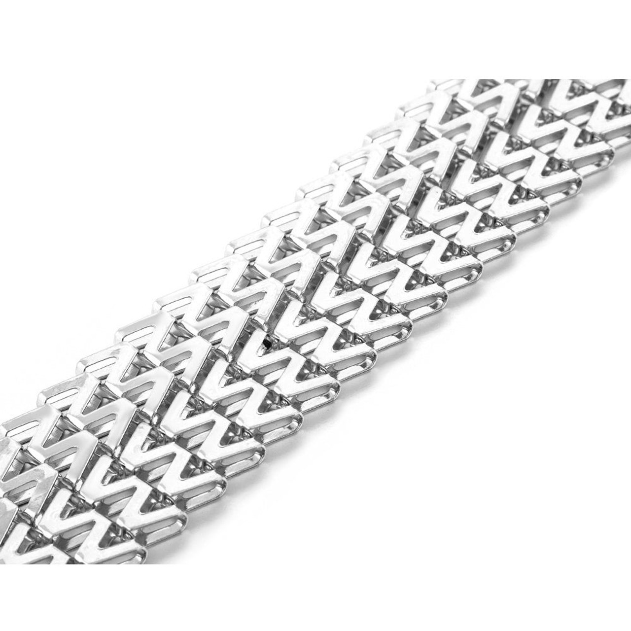 48" Ladies 'W' Shape Design Chain Waist Belt Women Fashion Accessory - Silver Gold