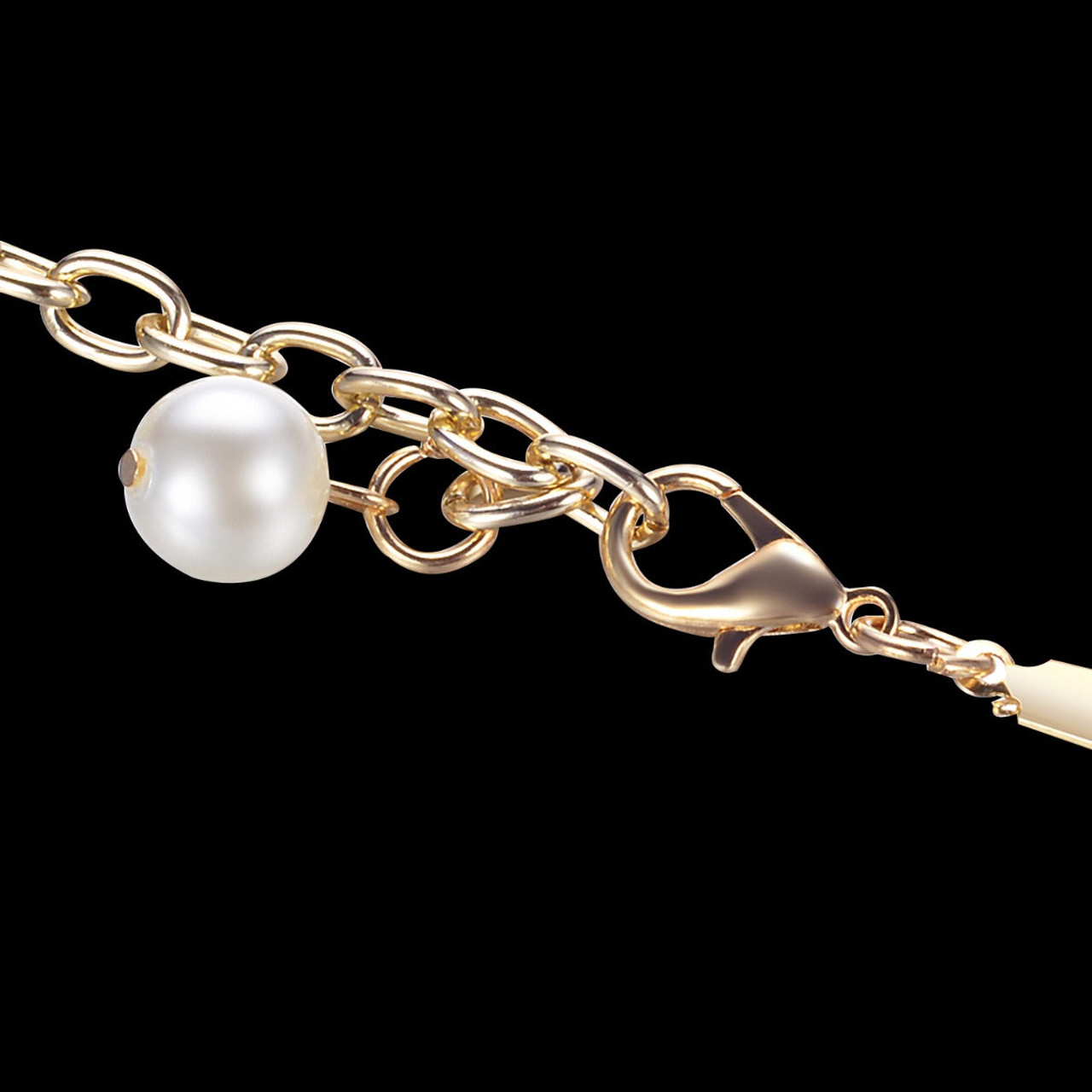 40" 2 Long Rows Gold Waist Chain Belt with White Pearl for Women Fashion Accessory